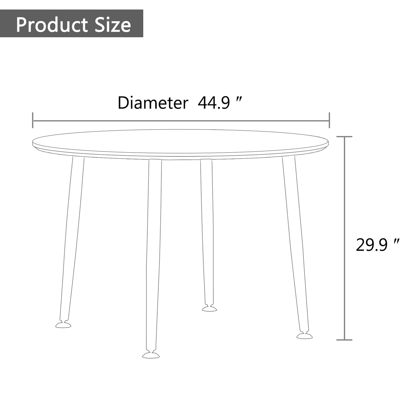 Diameter 44.8 inch MDF Modern simplicity roundI Imitation wood grain  dining table.Applicable 6-8 persons to dining room and meeting room.