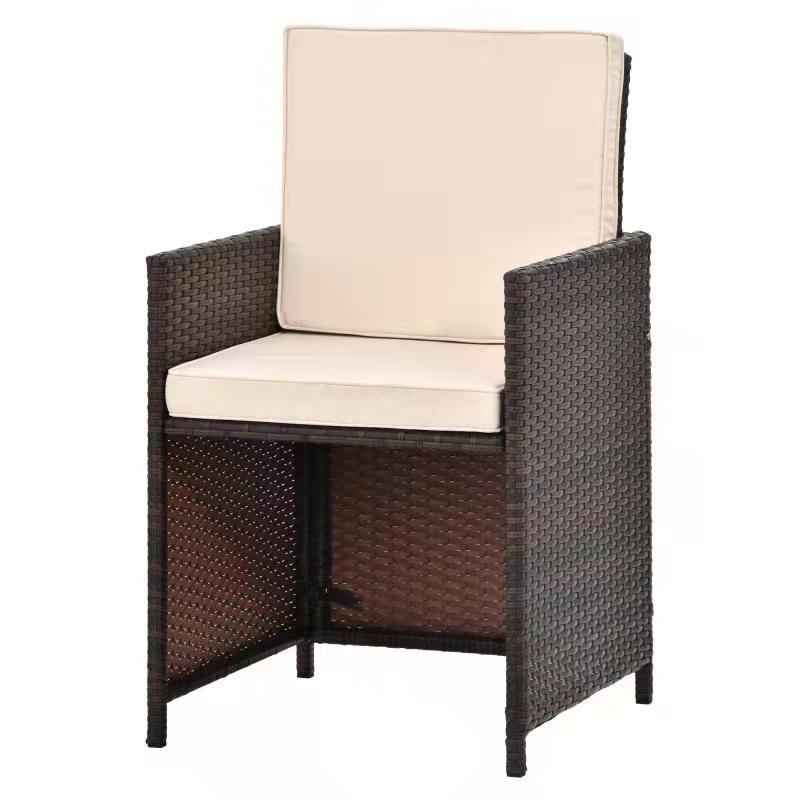 Outdoor Garden Patio Furniture 11 Piece Cushioned PE Rattan Wicker Dining Set，outdoor dining set； 
10 person dining table；outdoor dining table for 8；wicker ottoman；patio dining set，save space dining