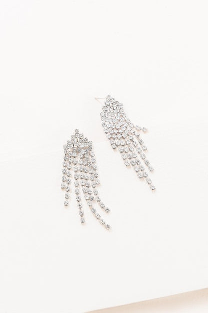 Rhinestone Tassel Earrings