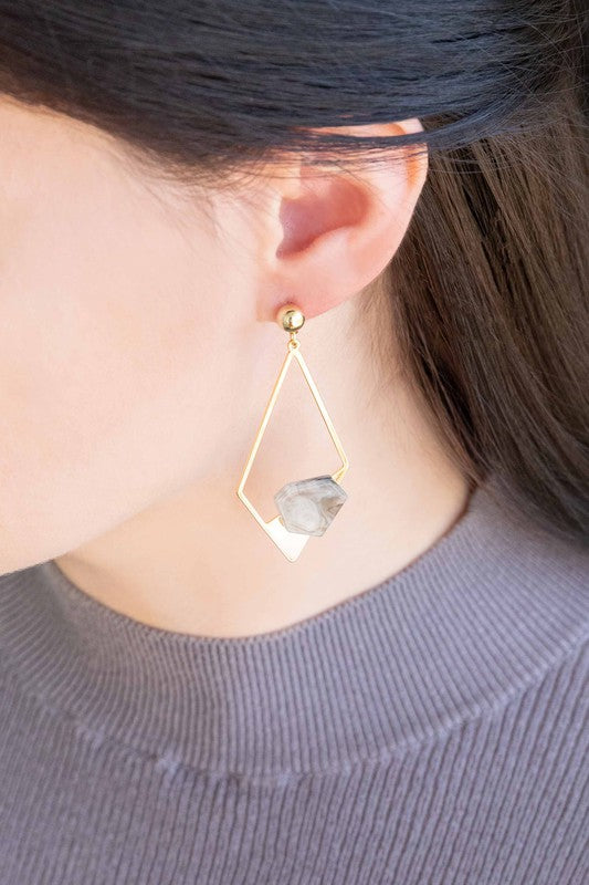 Marble Drop Earrings