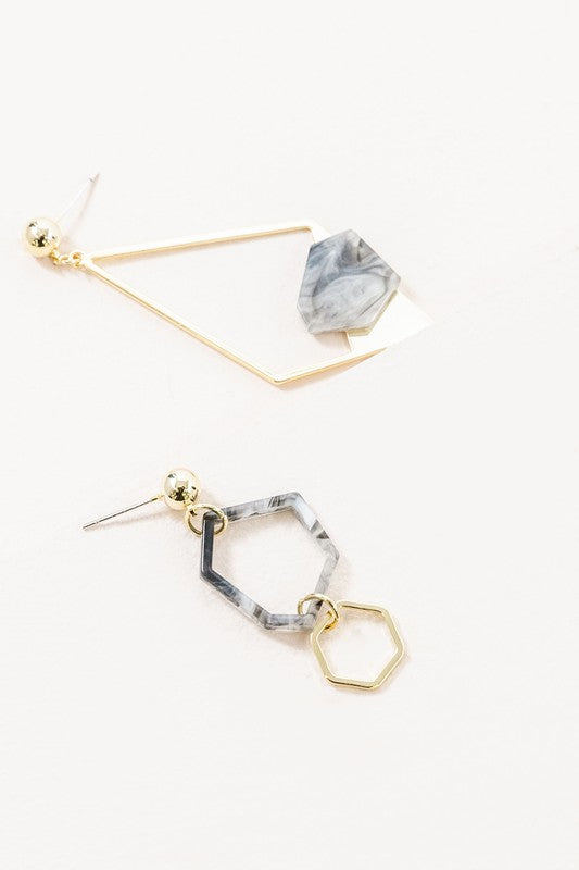 Marble Drop Earrings