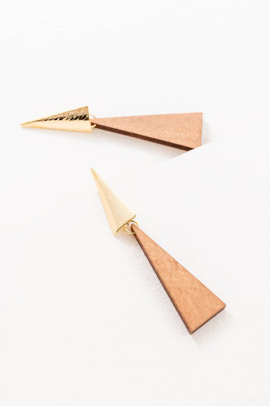 Double Triangular Drop Earring