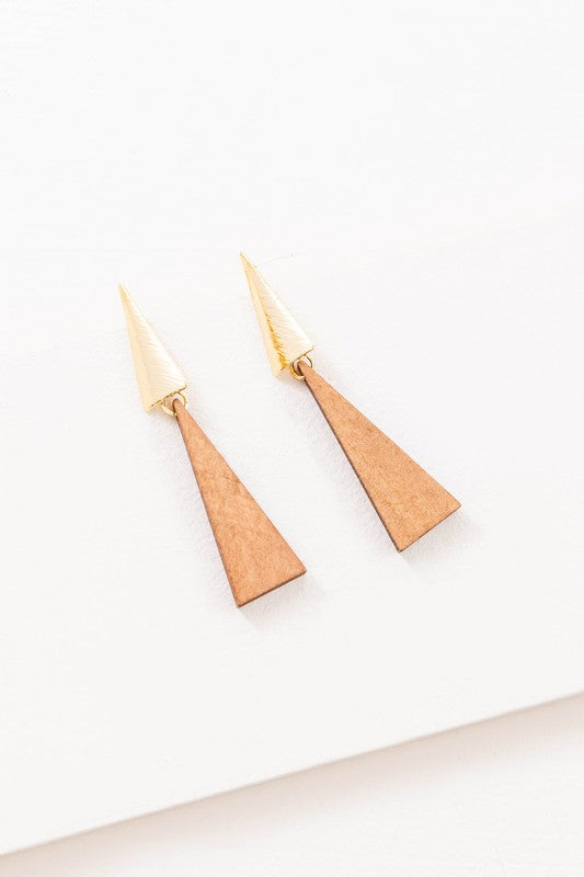 Double Triangular Drop Earring