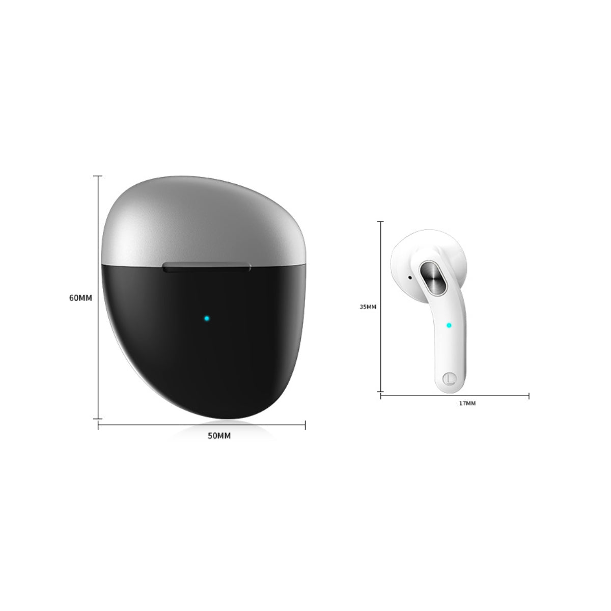 Marble Pebble Twin Bluetooth Headphones by VistaShops