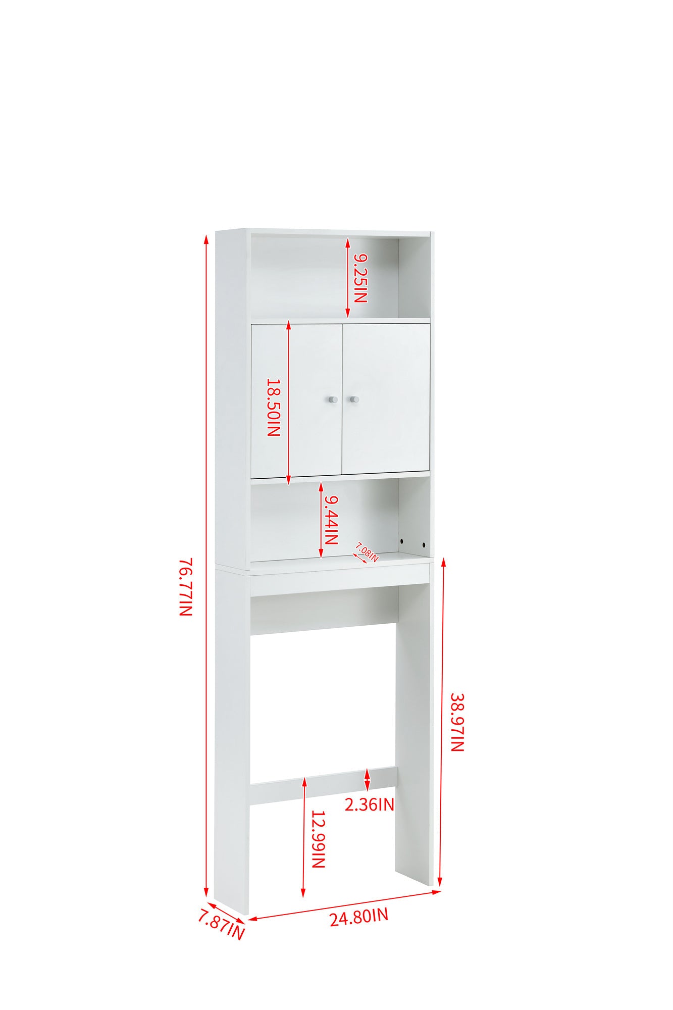 Home Bathroom Shelf Over-The-Toilet, Bathroom SpaceSaver, Bathroom, Tollilet storage cabinet,WHITE,MDF BOARD