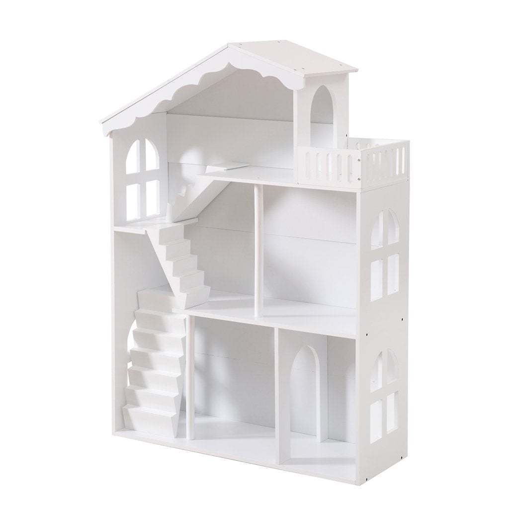 Kids Funnel Ella White Dollhouse Bookcase Book Shelf Storage Unit