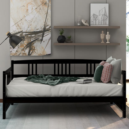 Modern Solid Wood Daybed, Multifunctional, Twin Size, Espresso (Previous SKU: WF191899AAP)