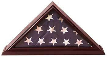 5x9 Flag Display Case Shadow Box (For Burial/Funeral/Veteran Flag) by The Military Gift Store