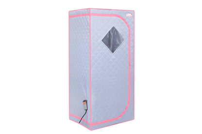 Portable Full Size Grey Infrared Sauna tent–Personal Home Spa, with Infrared Panels, Heating Foot Pad,Controller, Foldable Chair ,Reading light.Easy to Install.Fast heating, with FCC Certification