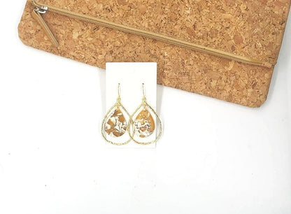 Mustard Acrylic Teardrop Chandelier Earrings