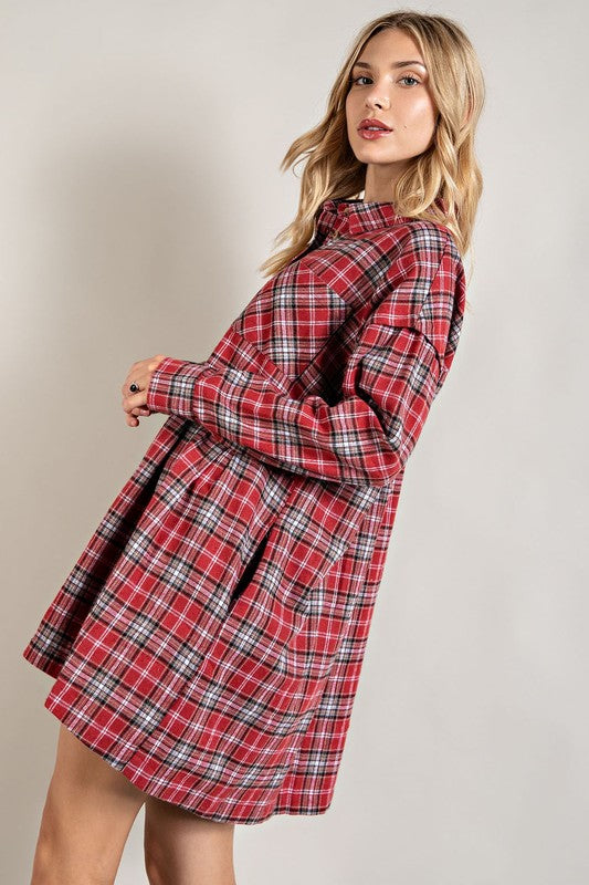 PLAID DRESS