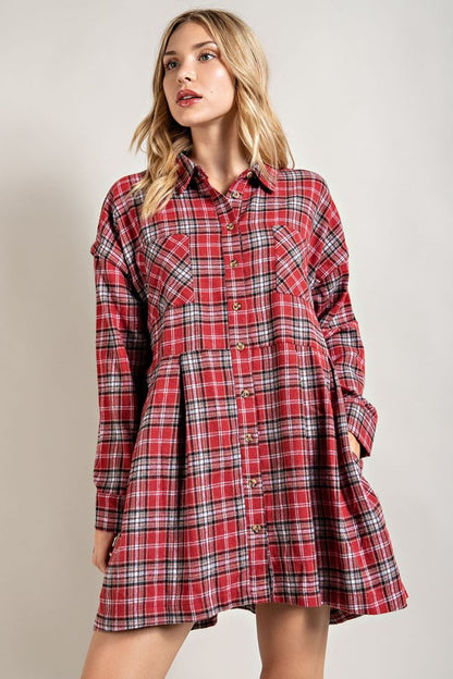 PLAID DRESS