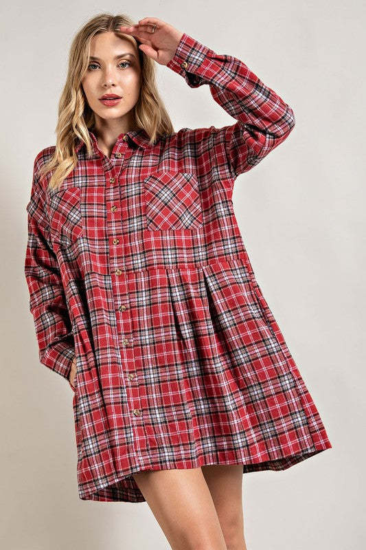 PLAID DRESS