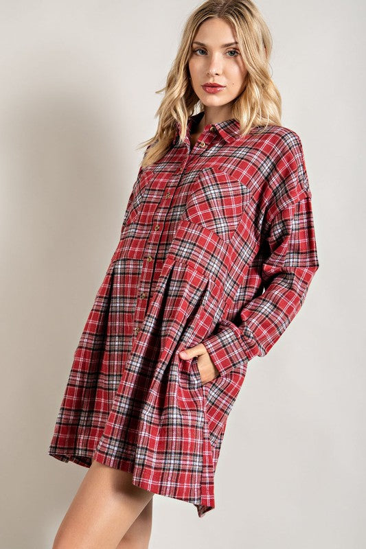 PLAID DRESS