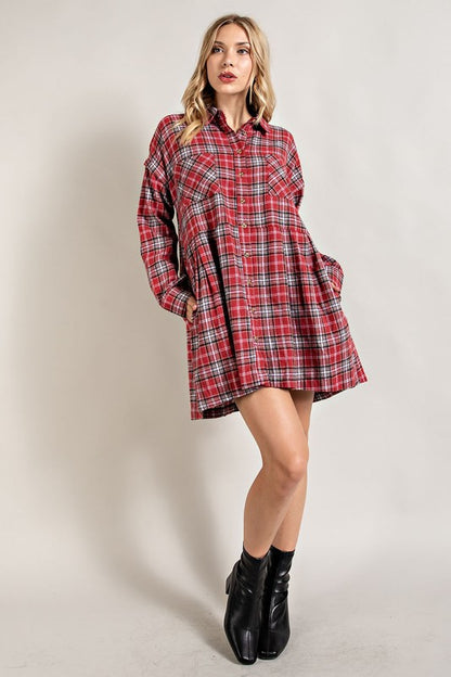 PLAID DRESS