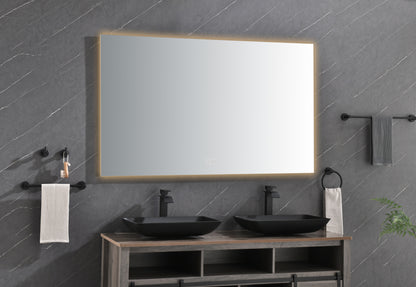 60x 36Inch LED Mirror Bathroom Vanity Mirror with Back Light, Wall Mount Anti-Fog Memory Large Adjustable Vanity Mirror