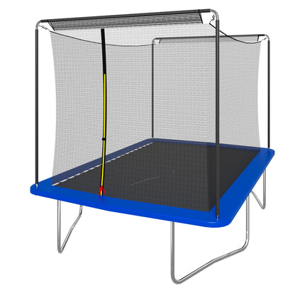 8ft by 12ft rectangular trampoline blue ASTM standard tested and CPC certified