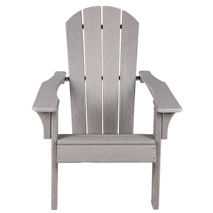 Adirondack Chair Holder HDPE Patio Chairs Weather Resistant Outdoor Chairs for Lawn, Deck, Backyard, Garden, Fire Pit, Plastic Outdoor Chairs -Gray