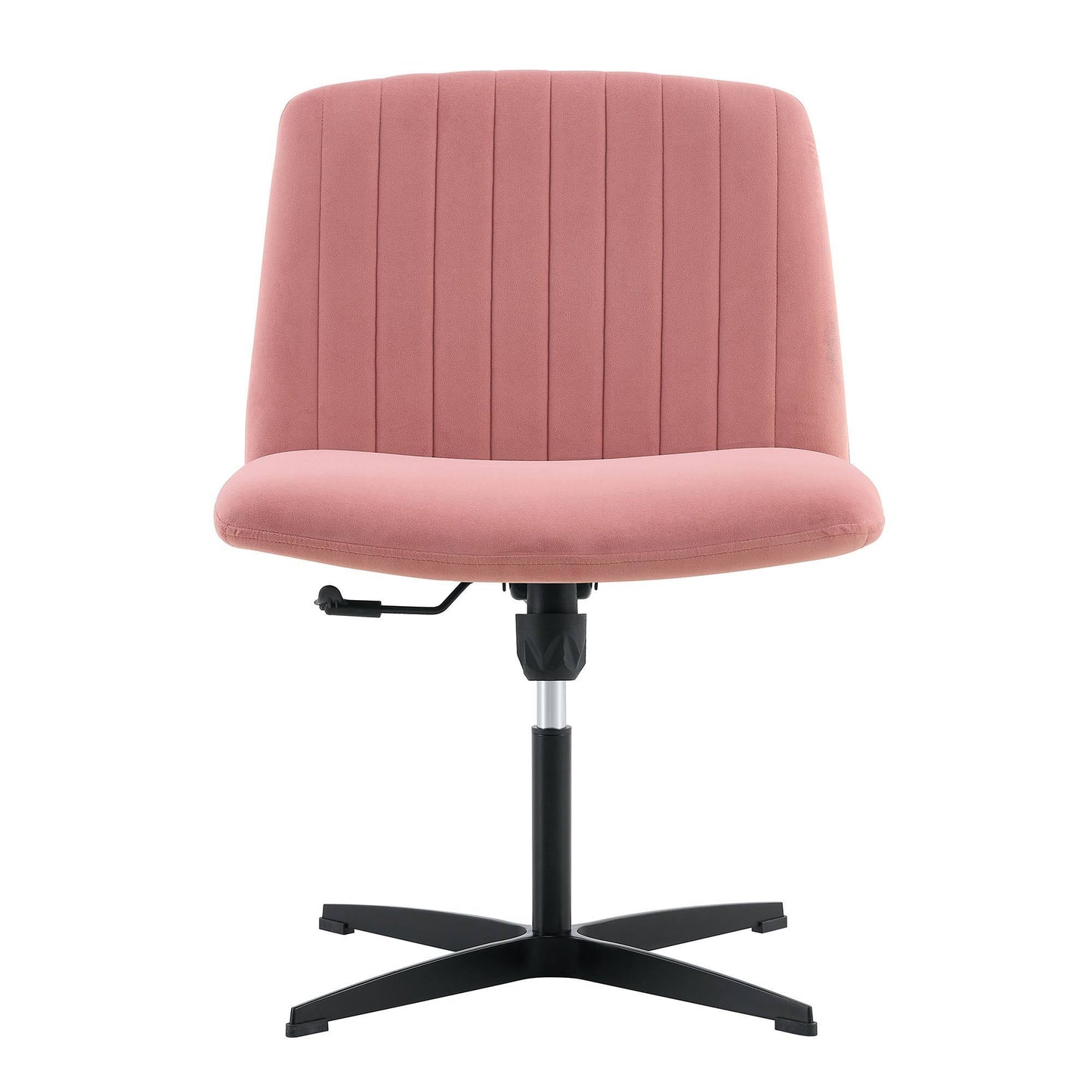 Pink Velvet Material. Home Computer Chair Office Chair Adjustable 360 °Swivel Cushion Chair With Black Foot Swivel Chair Makeup Chair Study Desk Chair. No Wheels