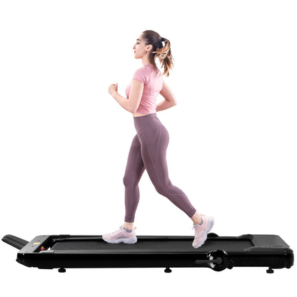 Folding Treadmill, Installation-Free Under Desk Electric Treadmill 2.5HP, with Bluetooth APP and speaker, Remote Control, Display, Walking Jogging Running Machine Fitness Equipment for Home Gym Office