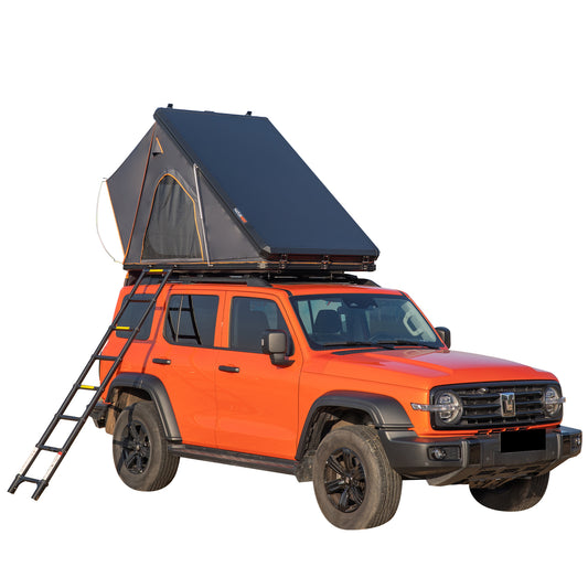 Aluminium triangle Shell Camping SUV Car RoofTop Tent hard shell Cover car Roof top Tent for sale