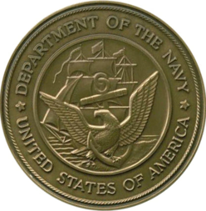 Navy Service Medallion, Brass Navy Medallion. by The Military Gift Store