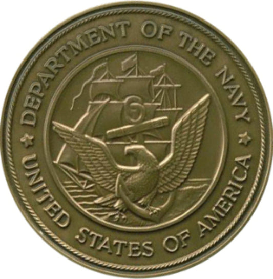 Navy Service Medallion, Brass Navy Medallion. by The Military Gift Store