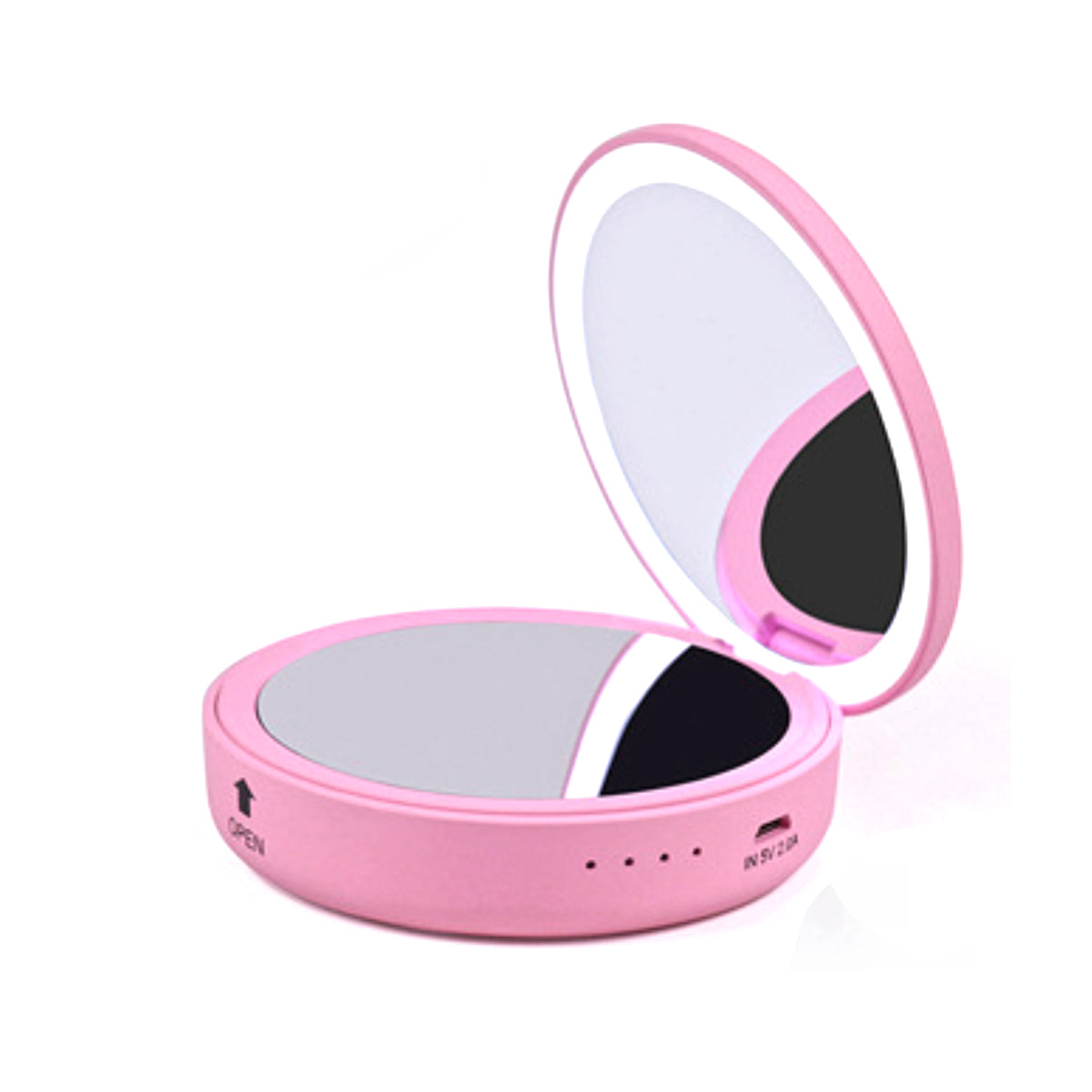 Compact Mirror With Portable Phone Charger by VistaShops
