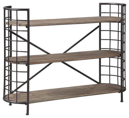 Ashley Flintley Brown+Gunmetal Casual Bookcase A4000075