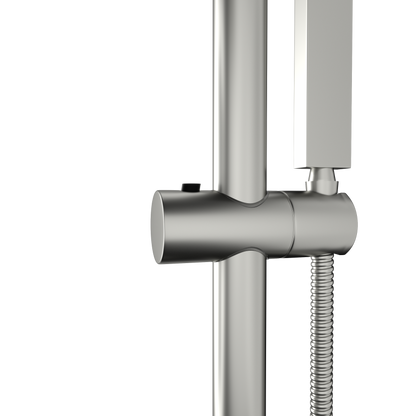 16" Rain Shower Head Systems ,with 26.18 inch Adjustable Angle Slide Bar,Brushed Nickel,Ceiling Mounted shower