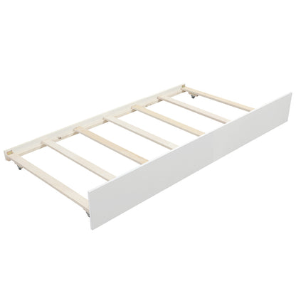 Full over Full Bunk Bed with Twin Size Trundle (White)(OLD SKU :LP000033AAK)