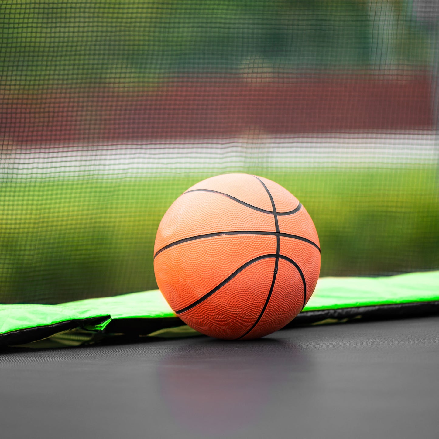 16FT Trampoline with Basketball Hoop Inflator and Ladder(Inner Safety Enclosure) Green