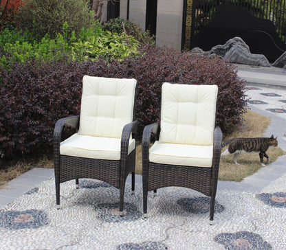 2-Piece Liberatore Dining Chairs with Cushions (Beige Cushion)