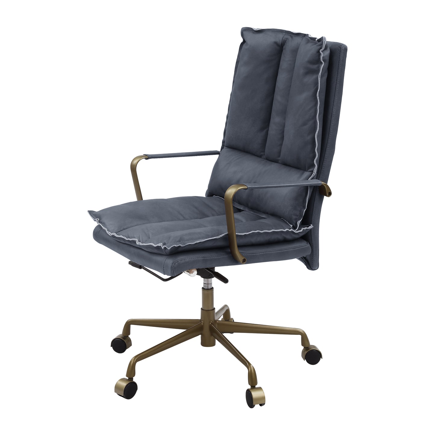 ACME Tinzud Office Chair, Gray Leather 93165