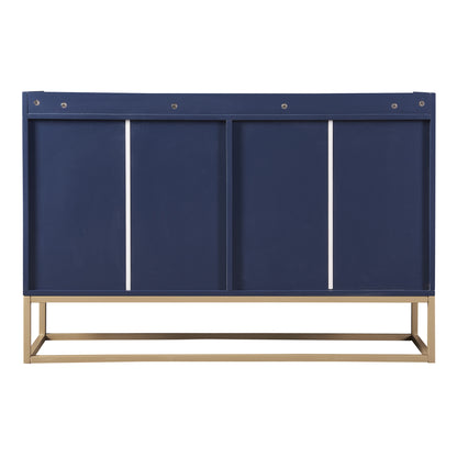 TREXM Modern Sideboard Elegant Buffet Cabinet with Large Storage Space for Dining Room, Entryway (Navy)