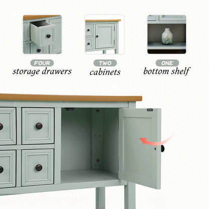 TREXM Cambridge Series Buffet Sideboard Console Table with Bottom Shelf (Lime White)