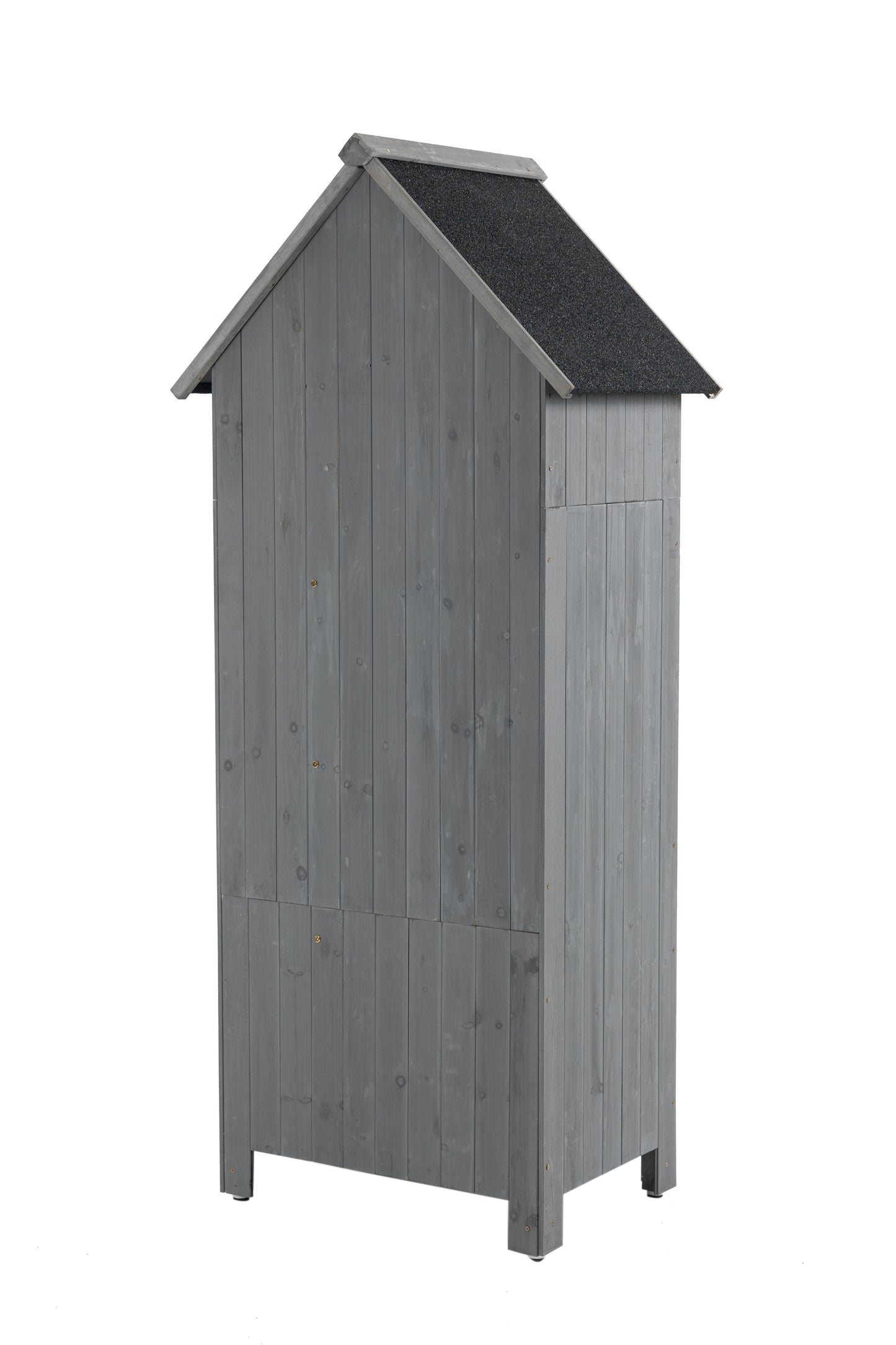 30.3”L X 21.3”W X 70.5”H Outdoor Storage Cabinet Tool Shed Wooden Garden Shed  Gray
