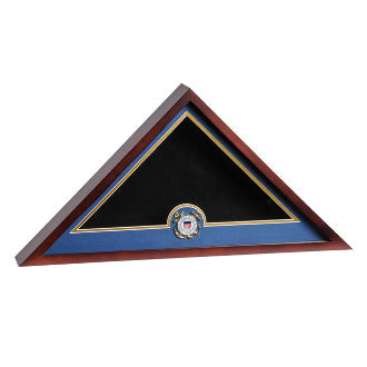 Coast Guard Flag Display Cases, USCG Flag Case with a Medallion by The Military Gift Store