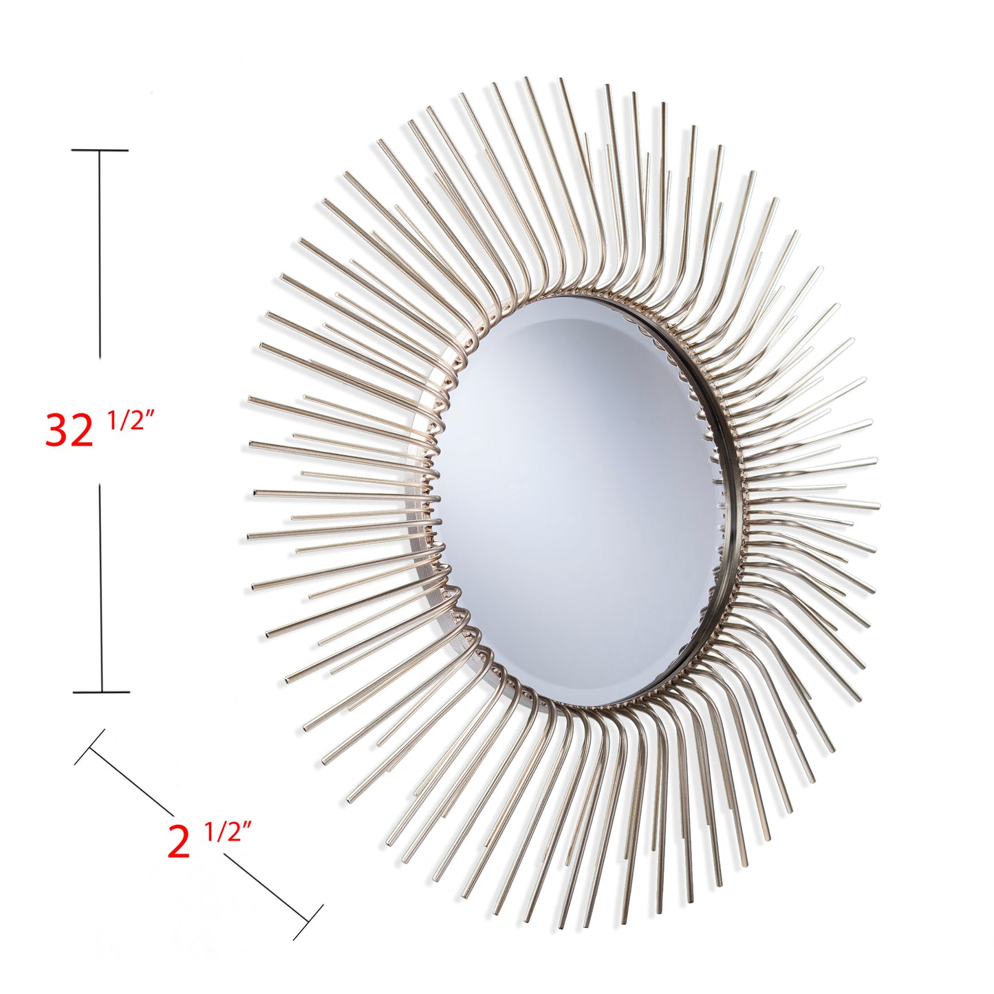 Trevella Round Oversized Sunburst Wall Mirror - Champagne Gold