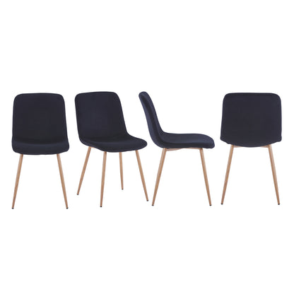 Dining Chair 4PCS（BLACK），Modern style，New technology，Suitable for restaurants, cafes, taverns, offices, living rooms, reception rooms.Simple structure, easy installation.