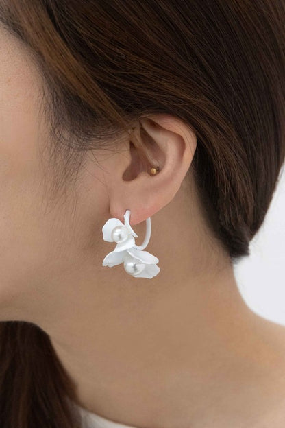 Gladiolus Hoop Earrings