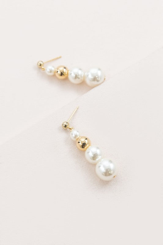 Pearl Tier Drop Earrings