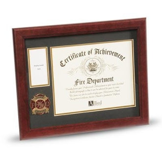 Firefighter Medallion Certificate and Medal Frame. by The Military Gift Store