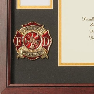 Firefighter Medallion Certificate and Medal Frame. by The Military Gift Store