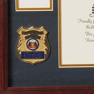 Police Department Medallion Certificate and Medal Frame. by The Military Gift Store