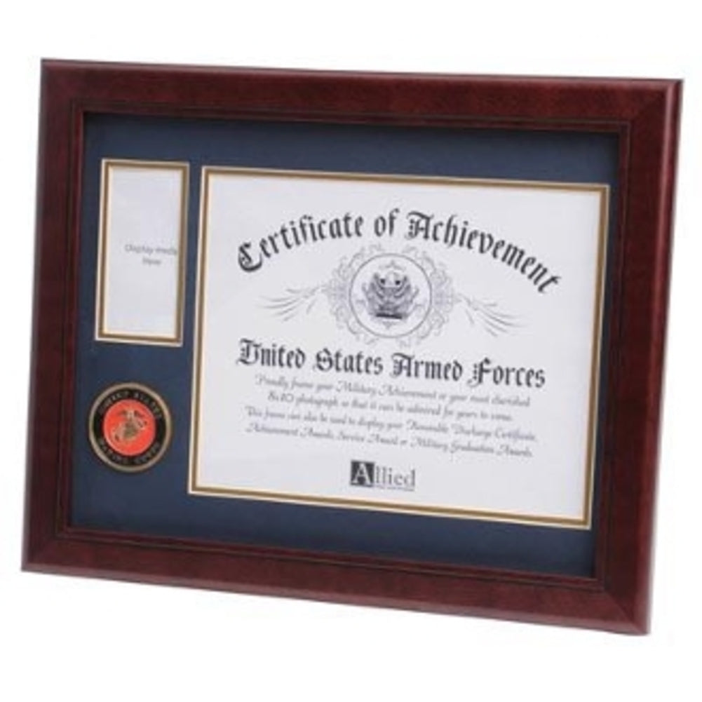 U.S. Marine Corps Medallion Certificate and Medal Frame. by The Military Gift Store