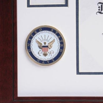 U.S. Navy Medallion Certificate and Medal Frame. by The Military Gift Store