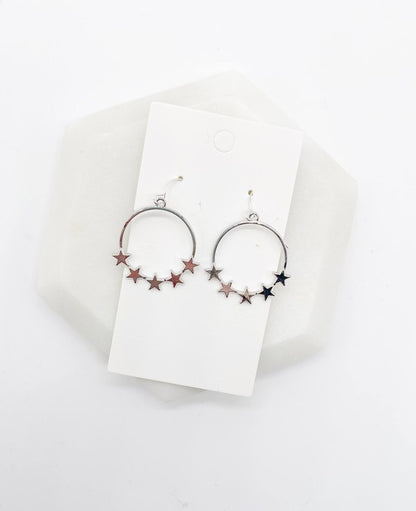 Silver Star Hoops