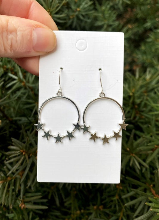 Silver Star Hoops