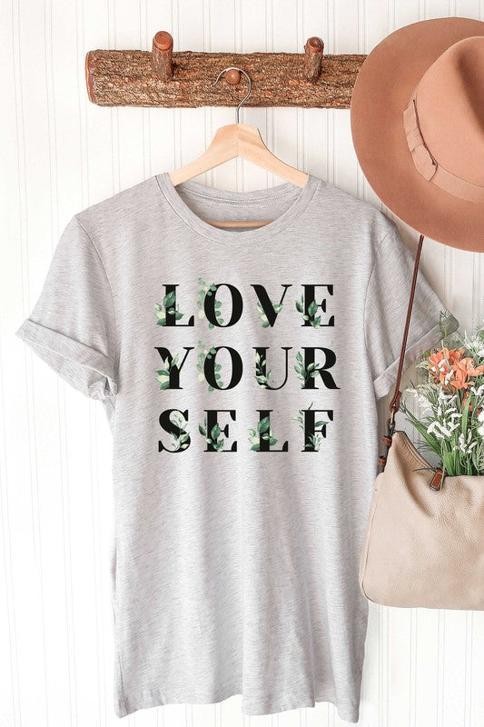 LOVE YOURSELF FLOWER GRAPHIC TODDLER TEE / T-SHIRT